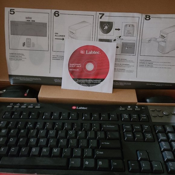 Labtec Wireless Desktop Keyboard & Mouse Set - Spill Resistant - Picture 2 of 6